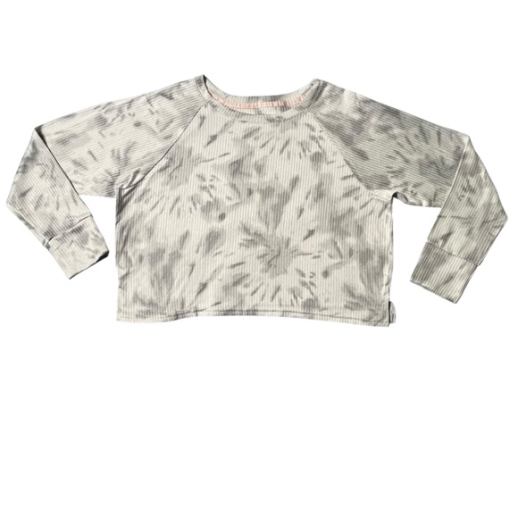 Danskin Marble Long Sleeve Crop Top Side Cut Outs Really‎ Soft Size Medium - Picture 1 of 10